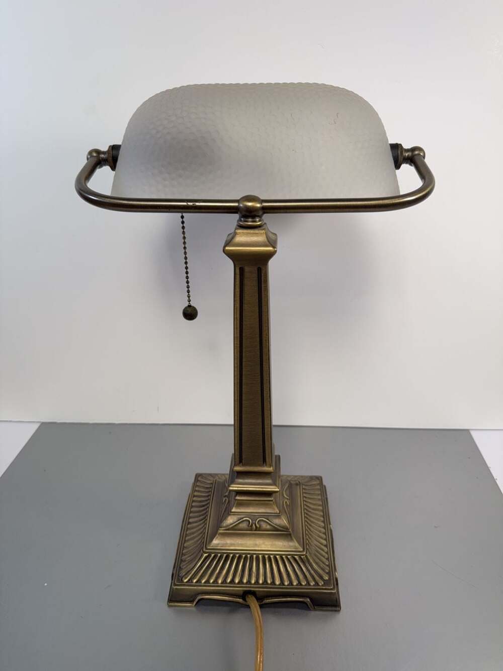 Cheyenne Traditional Bankers Desk Lamp‎ with Frosted Glass Shade